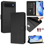 Étui de téléphone en cuir avec gaufrage motif sourire et blocage RFID, pour iPhone 17 Pro Max, pour iPhone 17 Pro, pour iPhone 17, pour iPhone Air, pour iPhone SE 2024, pour iPhone 16 Pro Max, pour iPhone 16 Pro, pour iPhone 16 Plus