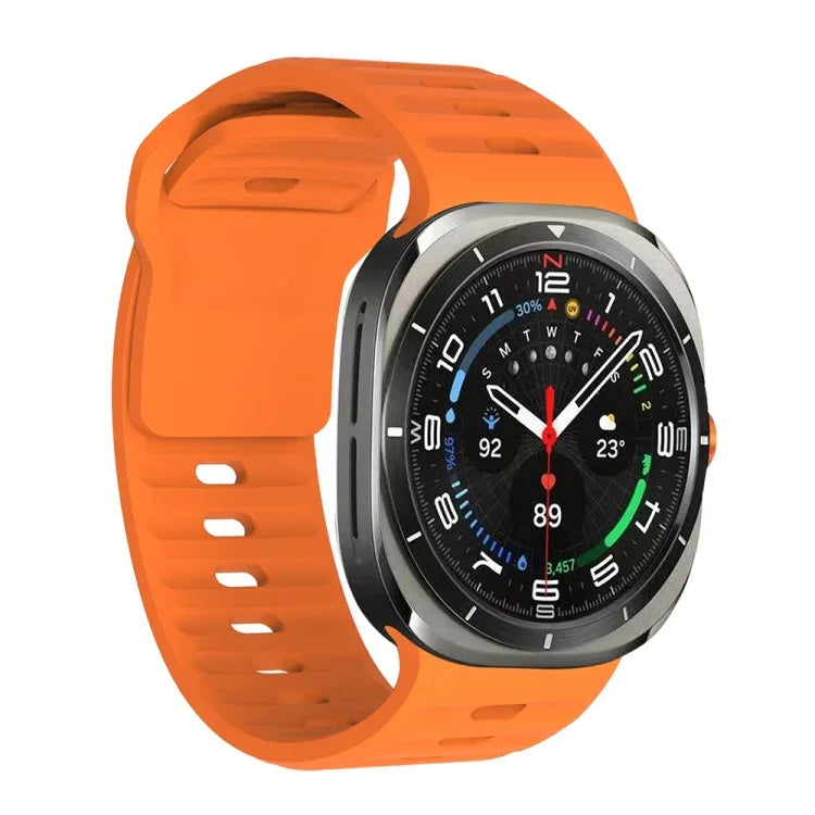 Wavy Texture Silicone Watch Band, For Samsung Galaxy Watch Ultra 47mm / Ultra 2025