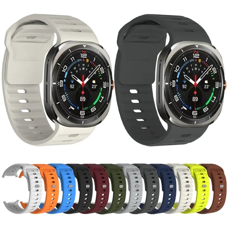 Wavy Texture Silicone Watch Band, For Samsung Galaxy Watch Ultra 47mm / Ultra 2025