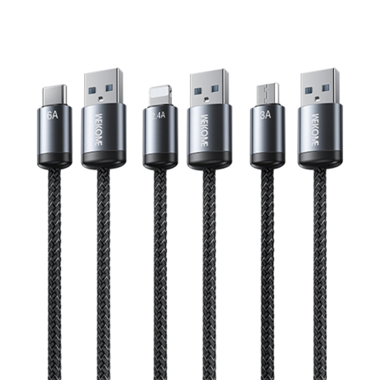 Câble de données et de charge rapide WK WDC-32i Raython Gen2 1m 2.4A USB vers 8 broches, WDC-32i