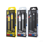 Câble de données de charge rapide WK WDC-29 en silicone véritable élastique 1m PD30W Type-C vers 8 broches, WDC-29