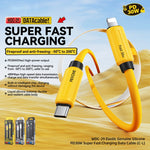 Câble de données de charge rapide WK WDC-29 en silicone véritable élastique 1m PD30W Type-C vers 8 broches, WDC-29