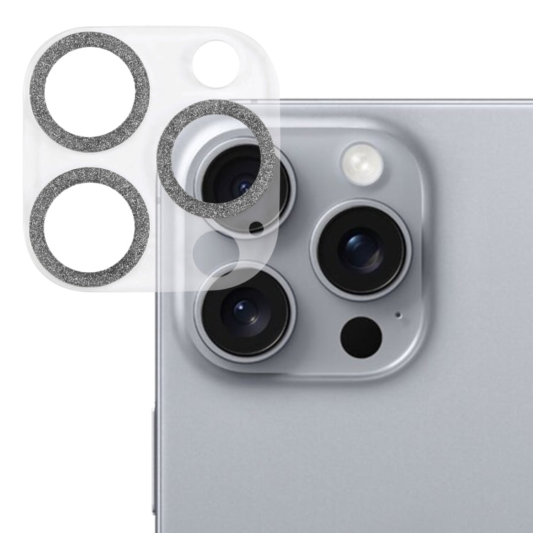Film d'objectif d'appareil photo en verre trempé avec anneau à paillettes, pour iPhone 17, pour iPhone 16 Pro / 16 Pro Max, pour iPhone 16 / 16 Plus