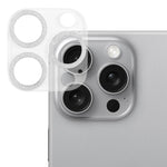 Film d'objectif d'appareil photo en verre trempé avec anneau à paillettes, pour iPhone 17, pour iPhone 16 Pro / 16 Pro Max, pour iPhone 16 / 16 Plus
