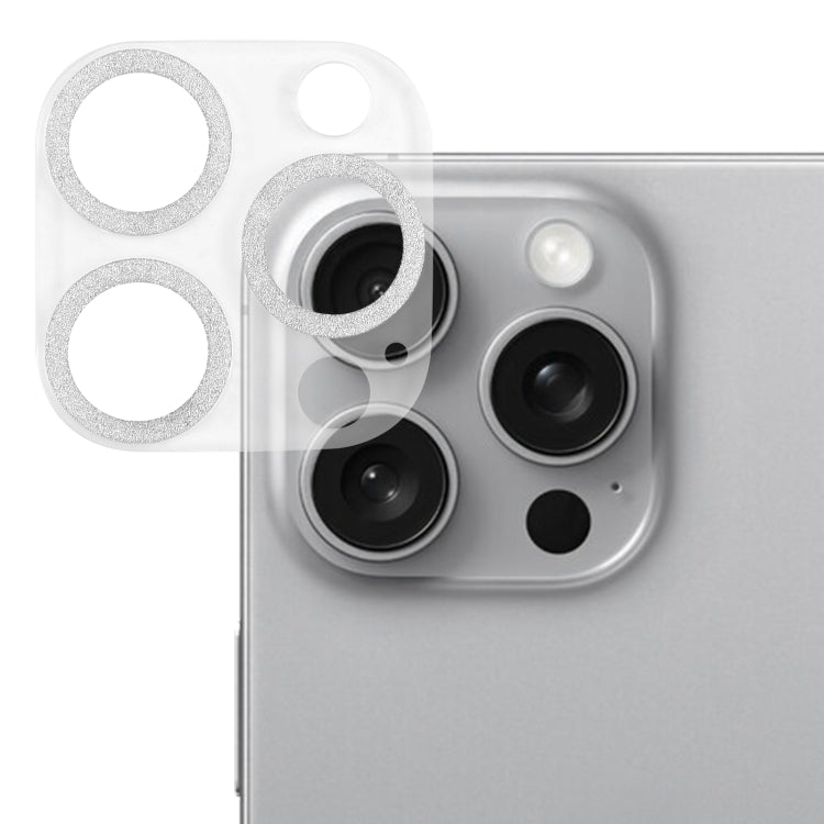 Film d'objectif d'appareil photo en verre trempé avec anneau à paillettes, pour iPhone 17, pour iPhone 16 Pro / 16 Pro Max, pour iPhone 16 / 16 Plus