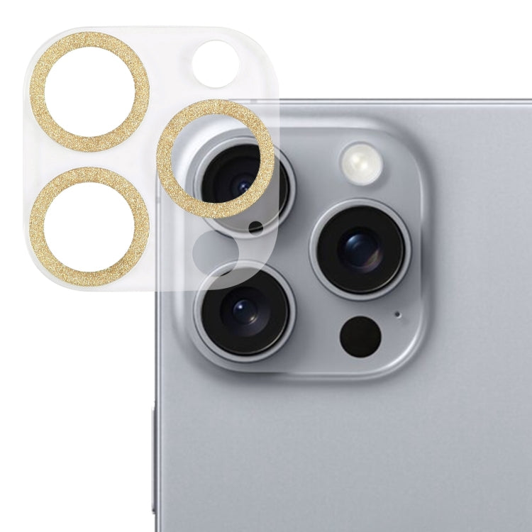 Film d'objectif d'appareil photo en verre trempé avec anneau à paillettes, pour iPhone 17, pour iPhone 16 Pro / 16 Pro Max, pour iPhone 16 / 16 Plus