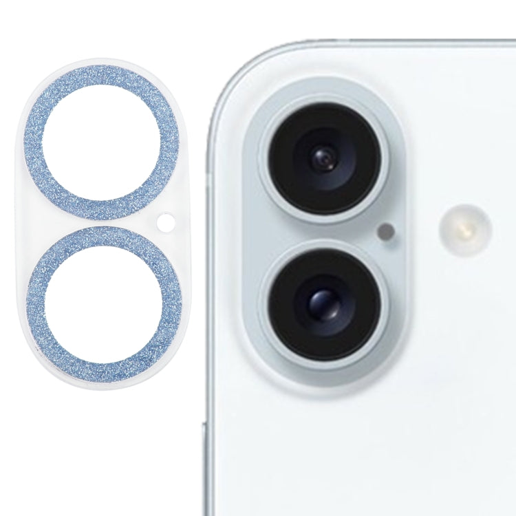Film d'objectif d'appareil photo en verre trempé avec anneau à paillettes, pour iPhone 17, pour iPhone 16 Pro / 16 Pro Max, pour iPhone 16 / 16 Plus