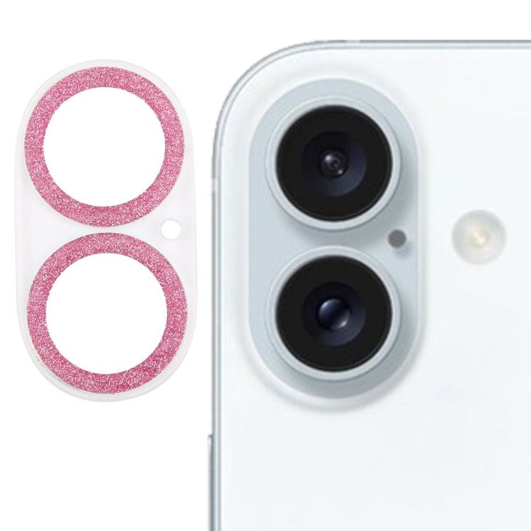 Film d'objectif d'appareil photo en verre trempé avec anneau à paillettes, pour iPhone 17, pour iPhone 16 Pro / 16 Pro Max, pour iPhone 16 / 16 Plus