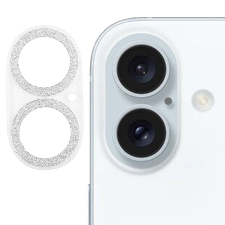 Film d'objectif d'appareil photo en verre trempé avec anneau à paillettes, pour iPhone 17, pour iPhone 16 Pro / 16 Pro Max, pour iPhone 16 / 16 Plus