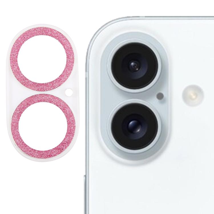 Film d'objectif d'appareil photo en verre trempé avec anneau à paillettes, pour iPhone 17, pour iPhone 16 Pro / 16 Pro Max, pour iPhone 16 / 16 Plus