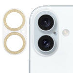 Film d'objectif d'appareil photo en verre trempé avec anneau à paillettes, pour iPhone 17, pour iPhone 16 Pro / 16 Pro Max, pour iPhone 16 / 16 Plus