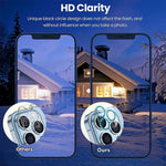 Film d'objectif d'appareil photo en verre trempé avec anneau à paillettes, pour iPhone 17, pour iPhone 16 Pro / 16 Pro Max, pour iPhone 16 / 16 Plus