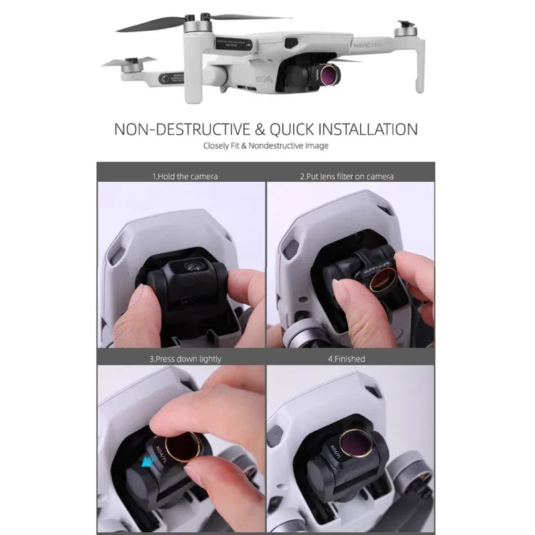 Filtre d'objectif ND32 Sunnylife MM-FI9251 pour drone DJI Mavic mini