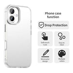 Coque de téléphone antichoc hybride en TPU et PC, pour iPhone 17 Pro Max, pour iPhone 17 Pro, pour iPhone 17, pour iPhone Air, pour iPhone 16 Pro Max, pour iPhone 16 Pro