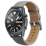 Bracelet de remplacement en cuir véritable avec boucle argentée, pour Samsung Galaxy Watch3 45mm, pour Samsung Galaxy Watch3 41mm