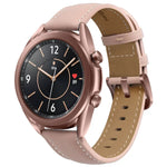 Bracelet de remplacement en cuir véritable avec boucle argentée, pour Samsung Galaxy Watch3 45mm, pour Samsung Galaxy Watch3 41mm