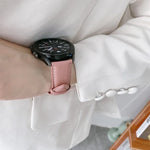 Bracelet de remplacement en cuir véritable avec boucle argentée, pour Samsung Galaxy Watch3 45mm, pour Samsung Galaxy Watch3 41mm