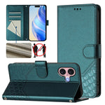 Étui en cuir gaufré nid d'abeille avec protection RFID, pour iPhone 17e / 16e, pour iPhone 17 Pro Max, pour iPhone 17 Pro, pour iPhone 17, pour iPhone Air, pour iPhone 16 Pro Max, pour iPhone 16 Pro, pour iPhone 16 Plus