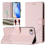 Étui de téléphone en cuir gaufré nid d'abeille RFID, pour iPhone 14 Pro Max, pour iPhone SE 2022 / 2020 / 8 / 7, pour iPhone 13 Pro Max, pour iPhone 13 Pro, pour iPhone 13 mini, pour iPhone 12 / 12 Pro, pour iPhone 12 Pro Max, pour iPhone 12 mini
