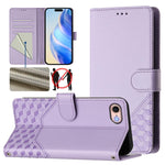 Étui de téléphone en cuir gaufré nid d'abeille RFID, pour iPhone 14 Pro Max, pour iPhone SE 2022 / 2020 / 8 / 7, pour iPhone 13 Pro Max, pour iPhone 13 Pro, pour iPhone 13 mini, pour iPhone 12 / 12 Pro, pour iPhone 12 Pro Max, pour iPhone 12 mini