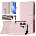Étui de téléphone en cuir gaufré nid d'abeille RFID, pour iPhone 14 Pro Max, pour iPhone SE 2022 / 2020 / 8 / 7, pour iPhone 13 Pro Max, pour iPhone 13 Pro, pour iPhone 13 mini, pour iPhone 12 / 12 Pro, pour iPhone 12 Pro Max, pour iPhone 12 mini