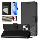 Étui de téléphone en cuir gaufré nid d'abeille RFID, pour iPhone 14 Pro Max, pour iPhone SE 2022 / 2020 / 8 / 7, pour iPhone 13 Pro Max, pour iPhone 13 Pro, pour iPhone 13 mini, pour iPhone 12 / 12 Pro, pour iPhone 12 Pro Max, pour iPhone 12 mini