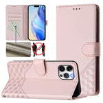 Étui de téléphone en cuir gaufré nid d'abeille RFID, pour iPhone 14 Pro Max, pour iPhone SE 2022 / 2020 / 8 / 7, pour iPhone 13 Pro Max, pour iPhone 13 Pro, pour iPhone 13 mini, pour iPhone 12 / 12 Pro, pour iPhone 12 Pro Max, pour iPhone 12 mini