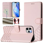 Étui de téléphone en cuir avec gaufrage en nid d'abeille RFID, pour iPhone 11 Pro Max, pour iPhone 11, pour iPhone 11 Pro, pour iPhone X / XS, pour iPhone XR, pour iPhone XS Max, pour iPhone 8 Plus / 7 Plus