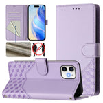 Étui de téléphone en cuir avec gaufrage en nid d'abeille RFID, pour iPhone 11 Pro Max, pour iPhone 11, pour iPhone 11 Pro, pour iPhone X / XS, pour iPhone XR, pour iPhone XS Max, pour iPhone 8 Plus / 7 Plus