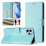 Étui de téléphone en cuir avec gaufrage en nid d'abeille RFID, pour iPhone 11 Pro Max, pour iPhone 11, pour iPhone 11 Pro, pour iPhone X / XS, pour iPhone XR, pour iPhone XS Max, pour iPhone 8 Plus / 7 Plus