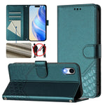 Étui de téléphone en cuir avec gaufrage en nid d'abeille RFID, pour iPhone 11 Pro Max, pour iPhone 11, pour iPhone 11 Pro, pour iPhone X / XS, pour iPhone XR, pour iPhone XS Max, pour iPhone 8 Plus / 7 Plus