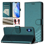 Étui de téléphone en cuir avec gaufrage en nid d'abeille RFID, pour iPhone 11 Pro Max, pour iPhone 11, pour iPhone 11 Pro, pour iPhone X / XS, pour iPhone XR, pour iPhone XS Max, pour iPhone 8 Plus / 7 Plus