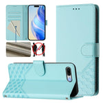 Étui de téléphone en cuir avec gaufrage en nid d'abeille RFID, pour iPhone 11 Pro Max, pour iPhone 11, pour iPhone 11 Pro, pour iPhone X / XS, pour iPhone XR, pour iPhone XS Max, pour iPhone 8 Plus / 7 Plus