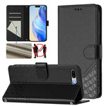 Étui de téléphone en cuir avec gaufrage en nid d'abeille RFID, pour iPhone 11 Pro Max, pour iPhone 11, pour iPhone 11 Pro, pour iPhone X / XS, pour iPhone XR, pour iPhone XS Max, pour iPhone 8 Plus / 7 Plus