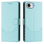 Étui en cuir gaufré nid d'abeille avec protection RFID, pour iPhone 17e / 16e, pour iPhone 17 Pro Max, pour iPhone 17 Pro, pour iPhone 17, pour iPhone Air, pour iPhone 16 Pro Max, pour iPhone 16 Pro, pour iPhone 16 Plus