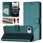 Étui en cuir gaufré nid d'abeille avec protection RFID, pour iPhone 17e / 16e, pour iPhone 17 Pro Max, pour iPhone 17 Pro, pour iPhone 17, pour iPhone Air, pour iPhone 16 Pro Max, pour iPhone 16 Pro, pour iPhone 16 Plus