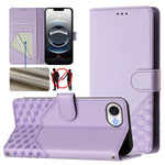 Étui en cuir gaufré nid d'abeille avec protection RFID, pour iPhone 17e / 16e, pour iPhone 17 Pro Max, pour iPhone 17 Pro, pour iPhone 17, pour iPhone Air, pour iPhone 16 Pro Max, pour iPhone 16 Pro, pour iPhone 16 Plus