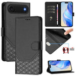 Étui en cuir gaufré nid d'abeille avec protection RFID, pour iPhone 17e / 16e, pour iPhone 17 Pro Max, pour iPhone 17 Pro, pour iPhone 17, pour iPhone Air, pour iPhone 16 Pro Max, pour iPhone 16 Pro, pour iPhone 16 Plus