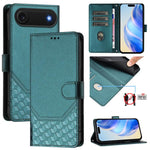 Étui en cuir gaufré nid d'abeille avec protection RFID, pour iPhone 17e / 16e, pour iPhone 17 Pro Max, pour iPhone 17 Pro, pour iPhone 17, pour iPhone Air, pour iPhone 16 Pro Max, pour iPhone 16 Pro, pour iPhone 16 Plus