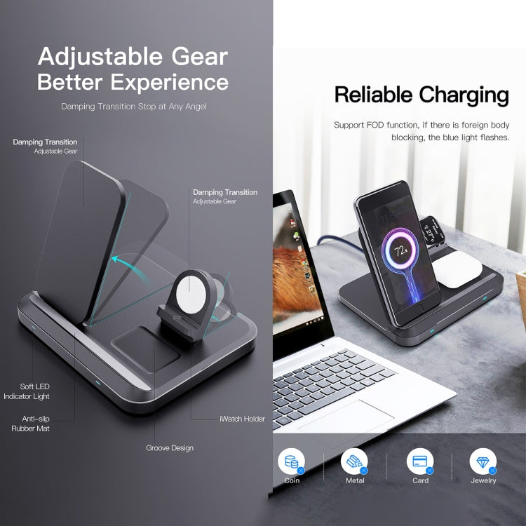 Chargeur sans fil pliable 3 en 1 DW08 15W