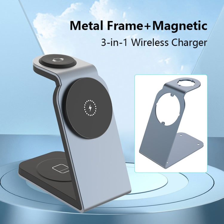 Chargeur magnétique sans fil 3-en-1 en métal SW18