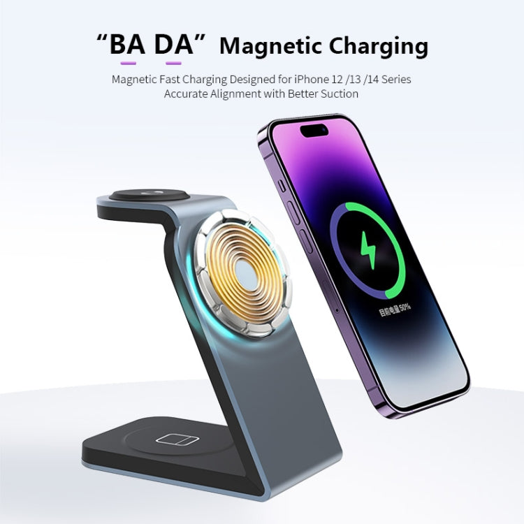Chargeur magnétique sans fil 3-en-1 en métal SW18