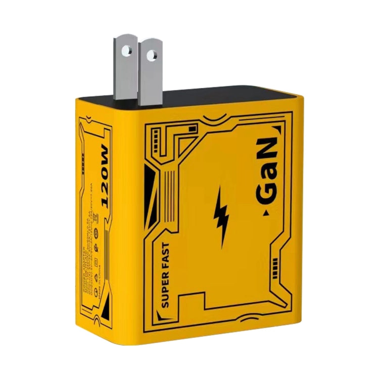 HX111 Chargeur ultra-rapide USB Type-C GaN 120W, prise US, prise EU, prise UK