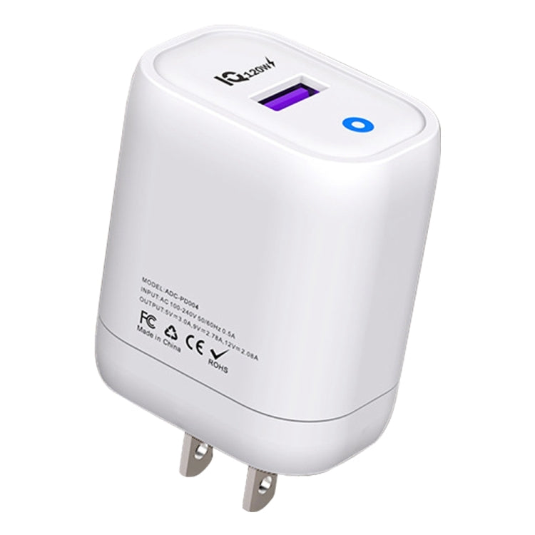 Chargeur rapide USB 120W, prise US, prise EU, prise UK