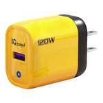 Chargeur rapide USB 120W, prise US, prise EU, prise UK
