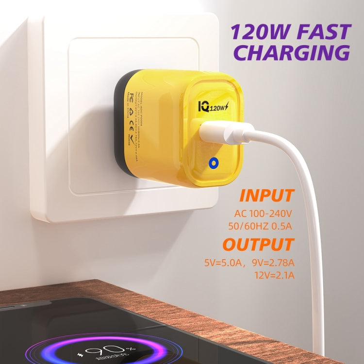 Chargeur rapide USB 120W, prise US, prise EU, prise UK