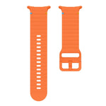 Bracelet de montre en silicone à grain ondulé avec surpiqûres, pour Samsung Galaxy Watch Ultra 47mm / Ultra 2025
