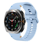 Bracelet de montre en silicone à grain ondulé avec surpiqûres, pour Samsung Galaxy Watch Ultra 47mm / Ultra 2025