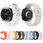 Bracelet de montre en silicone à grain ondulé avec surpiqûres, pour Samsung Galaxy Watch Ultra 47mm / Ultra 2025