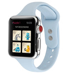 Thin Silicone Double Buckle Replacement Wrist Strap, For Apple Watch 5 & 4 44mm / 3 & 2 & 1 42mm